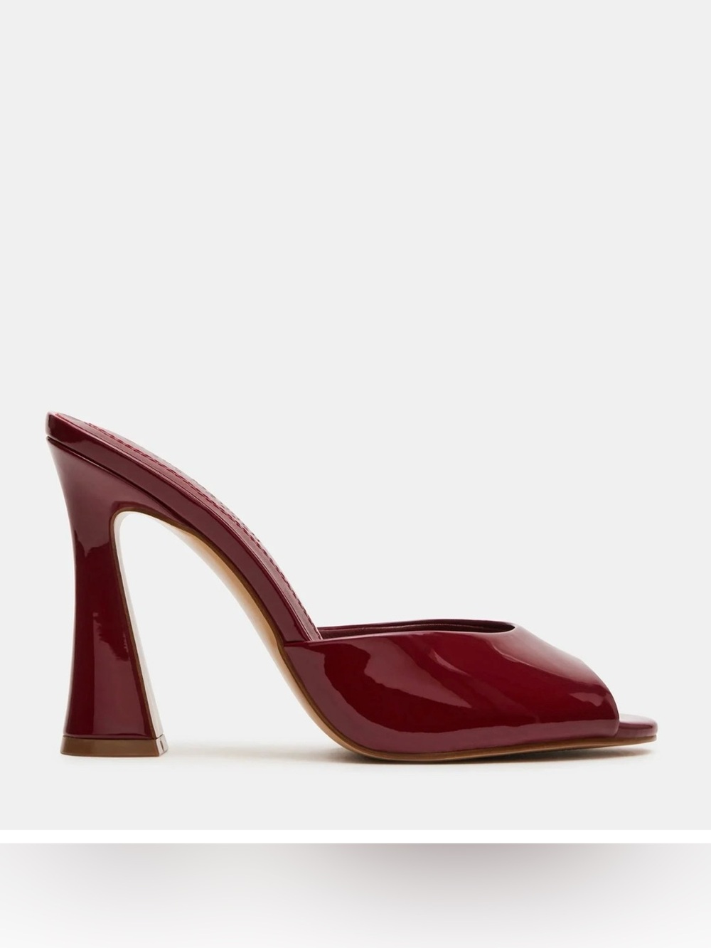 Steve Madden Prosecco Women’s Patent Peep-Toe  Wine sandal size 6.5